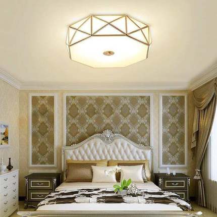 全铜美式led吸顶灯客厅卧室大厅房间现代简约温馨北欧灯具