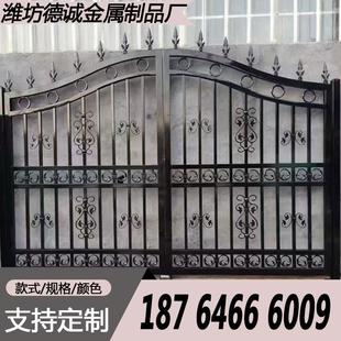 铁艺大门镀锌防锈大门农村双门对开 门庭院门进户门家用大铁门