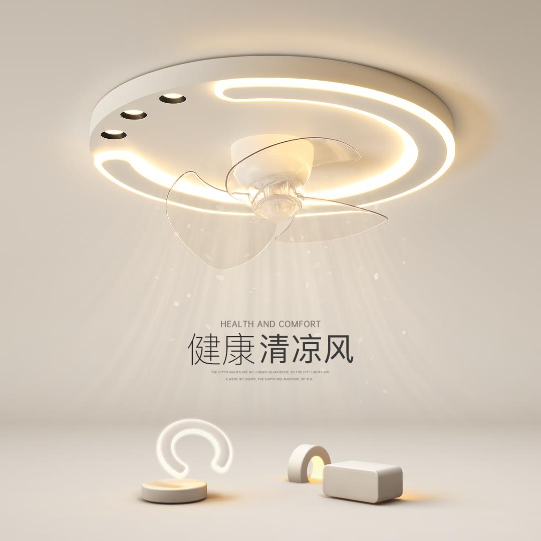 创意主卧室风扇灯简约现代led吸顶灯全光谱客厅房间2024新款灯具