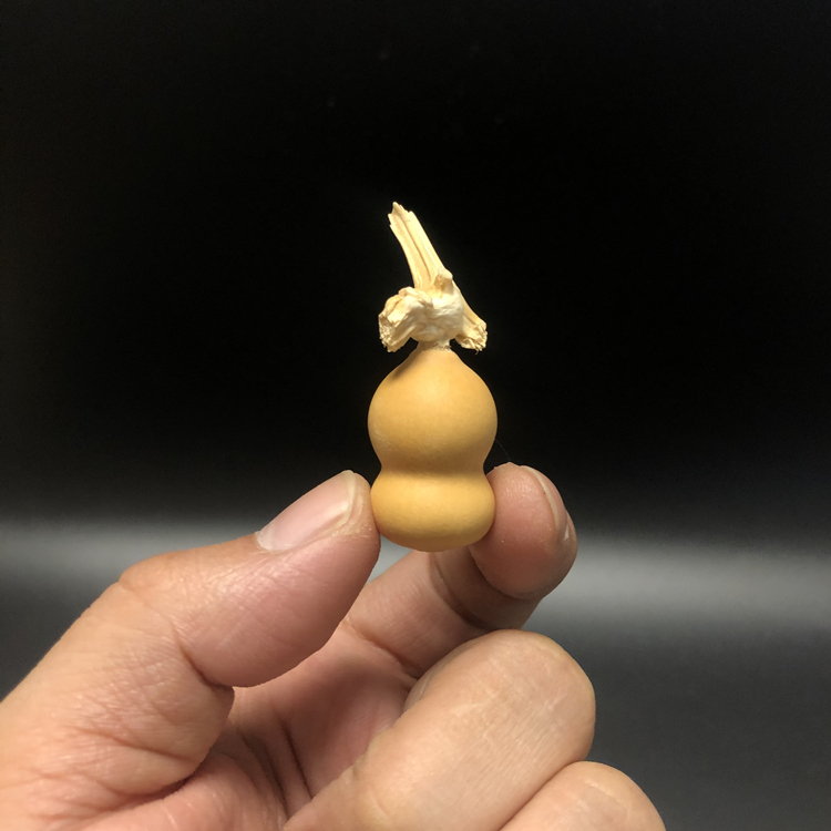 天然草里金2厘米小葫芦迷你文玩精品葫芦一物一图把玩带龙头特小