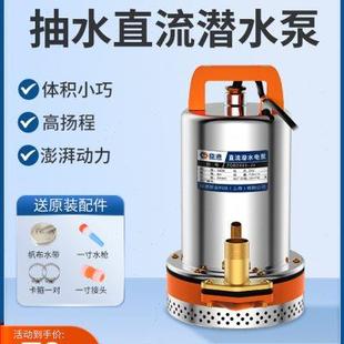 直流潜水泵48v60v抽水泵12V24V伏家用电瓶车小型电动车农用抽水机