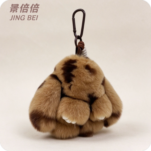 云兔团子真獭兔毛书包挂件钥匙扣