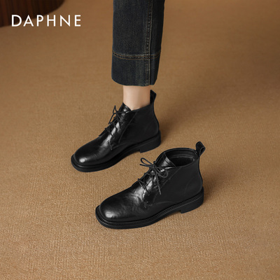 达芙妮马丁靴2025新款百搭短靴