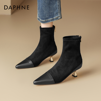 达芙妮尖头短靴2025秋季新款