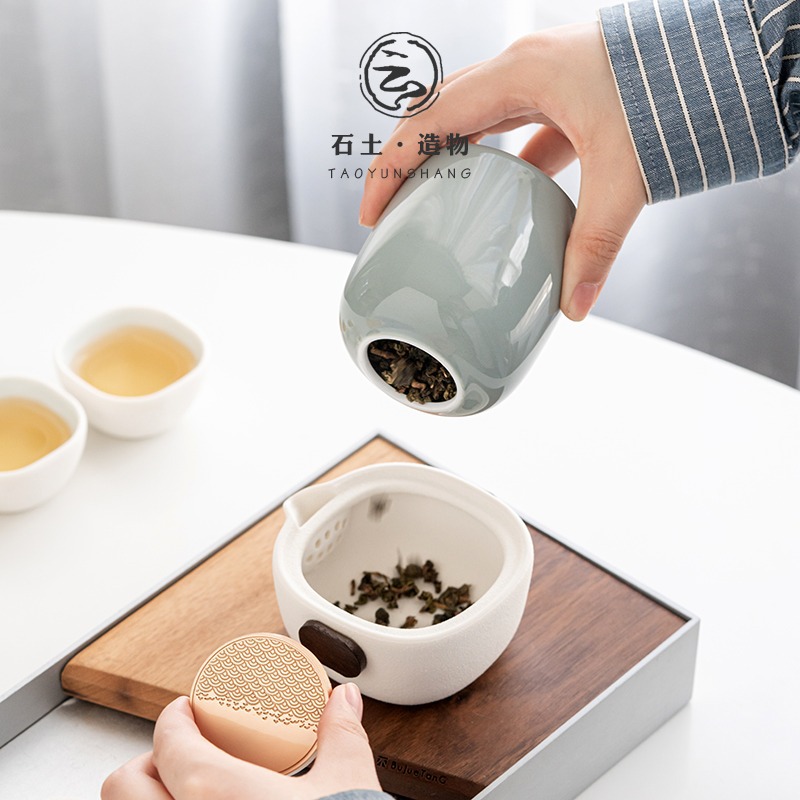 陶瓷茶叶罐小号密封罐子家用茶仓茶具茶叶包装盒储茶罐礼盒装