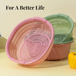 KOKOSHEEP.glow.双层沥水篮洗菜盆加大塑料家用厨房洗菜篮 焕拙