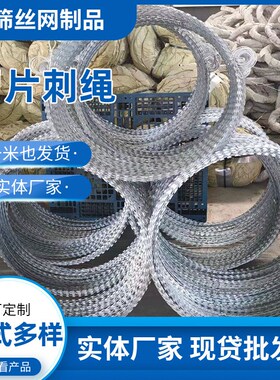 刀片刺绳防护网机l场监狱厂区边境防爬刺网小区学校螺旋刀片刺网