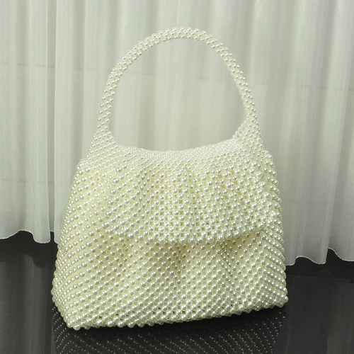 手工diy编织装饰品配件材料包散珠串珠制作仙女包仿珍珠手提女包