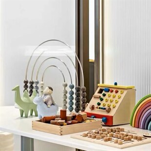 简约现代样板间儿童房益智积木售楼处儿童游乐区桌面软装饰品摆件