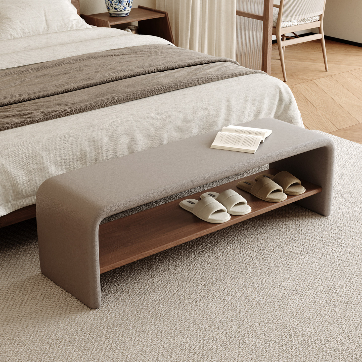 新款极简入户实木换鞋凳家用门口鞋架玄关凳软包床尾凳茶桌长条凳,住宅家具,床尾凳/长凳,淘宝优惠券,粉丝福利购,淘宝优惠卷