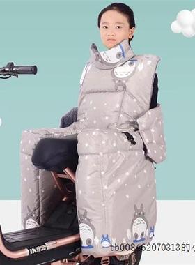 车单后座挡风电被冬款37221加厚车儿童宝宝电瓶电动后排挡风罩加