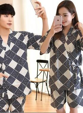 式风情7149侣款和桑睡衣服1749汗蒸服纯棉拿堂温泉浴澡袍男日女按