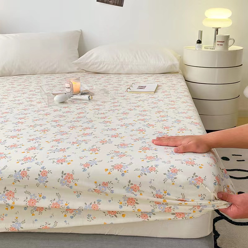 A类天竺棉印花床单q纯棉单件单人全棉床笠罩保护套单品裸睡