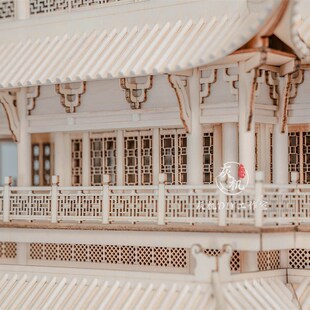 黄鹤楼木质中国古建筑拼装模型y制作手工DIY材料工具包工艺品斗拱