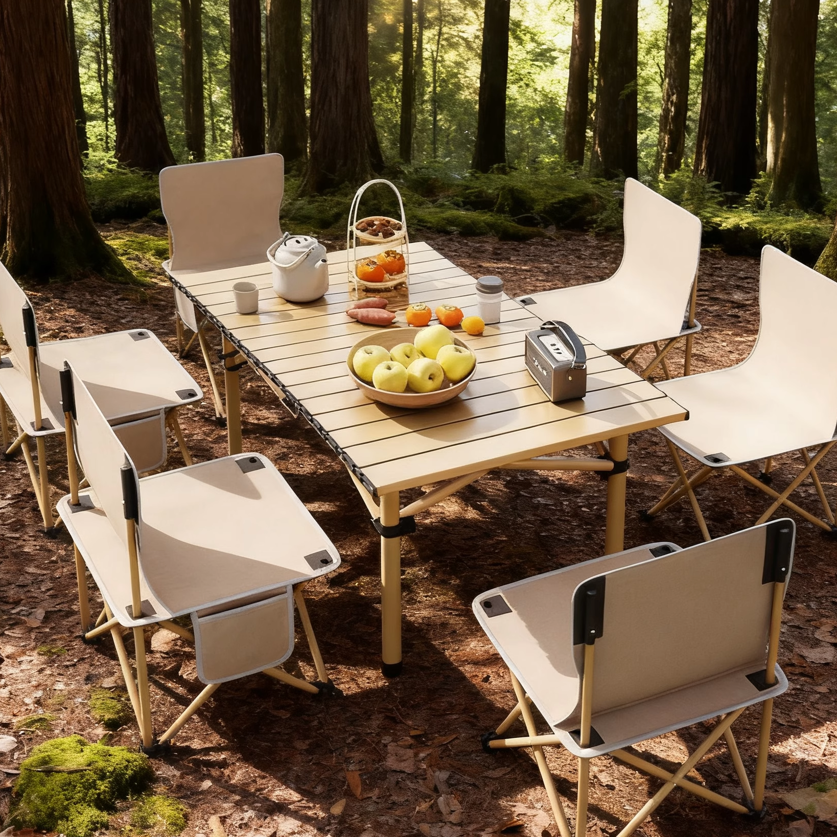 户外折叠桌椅套装便携式