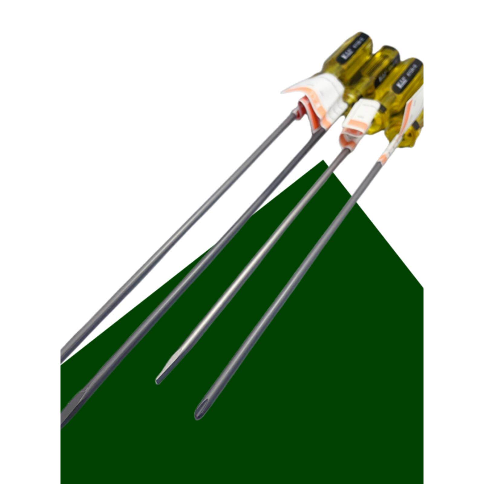 进口京木黄柄平口一字十字螺丝刀开刀k112a-10 12寸磁性起子维修