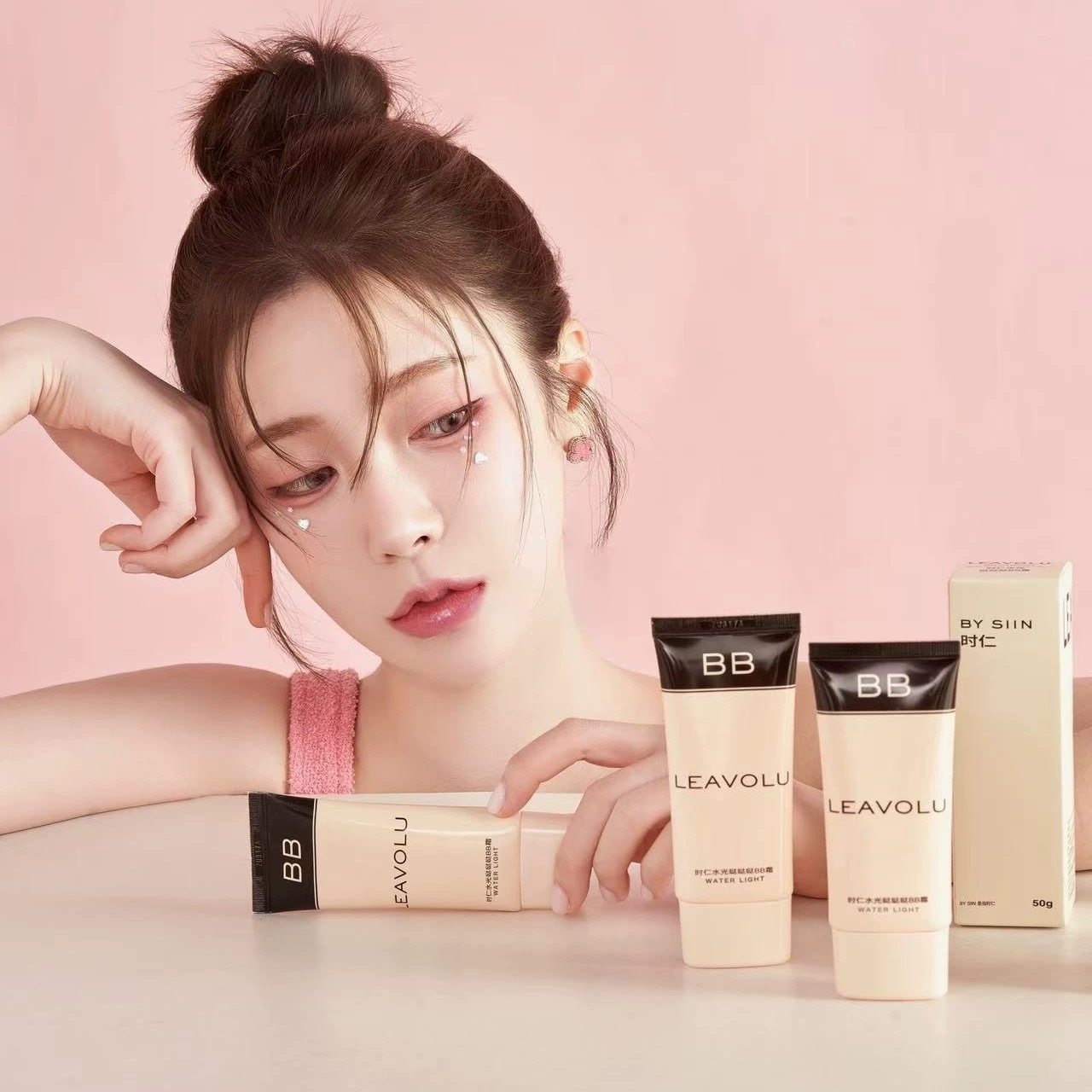 官方正品LEAVOLU时仁水光哒哒哒BB霜遮瑕水光定妆欧尼同款旗舰店