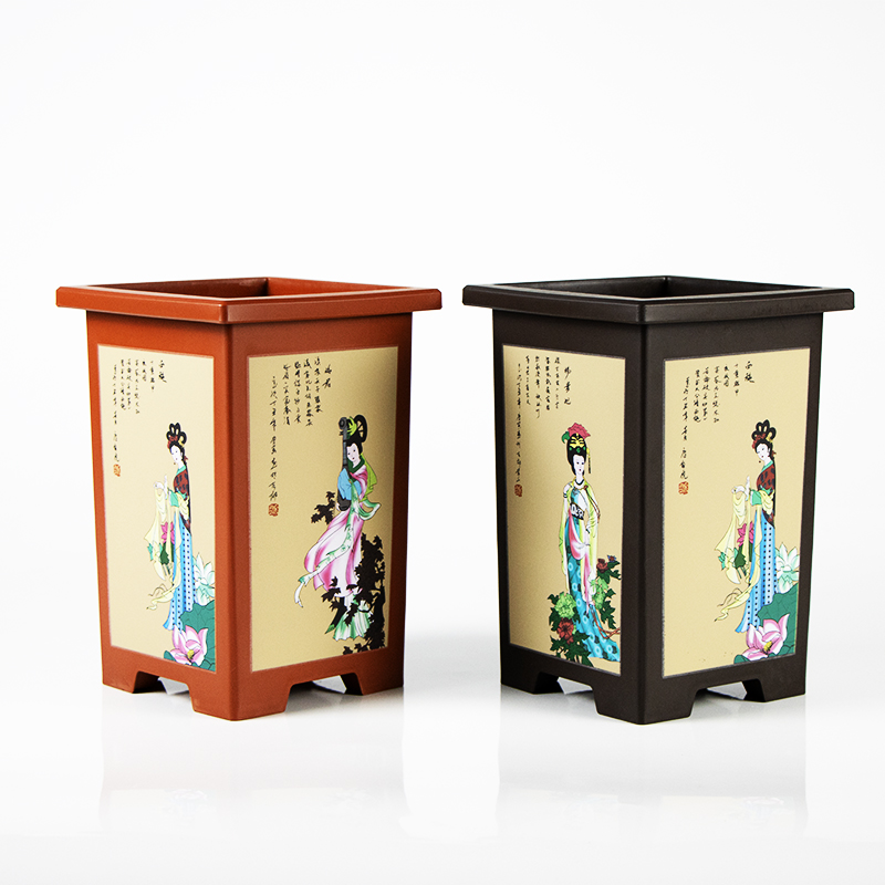 兰花盆透气专用大口径方形高盆君子兰精品阳台盆景仿紫砂兰花花盆