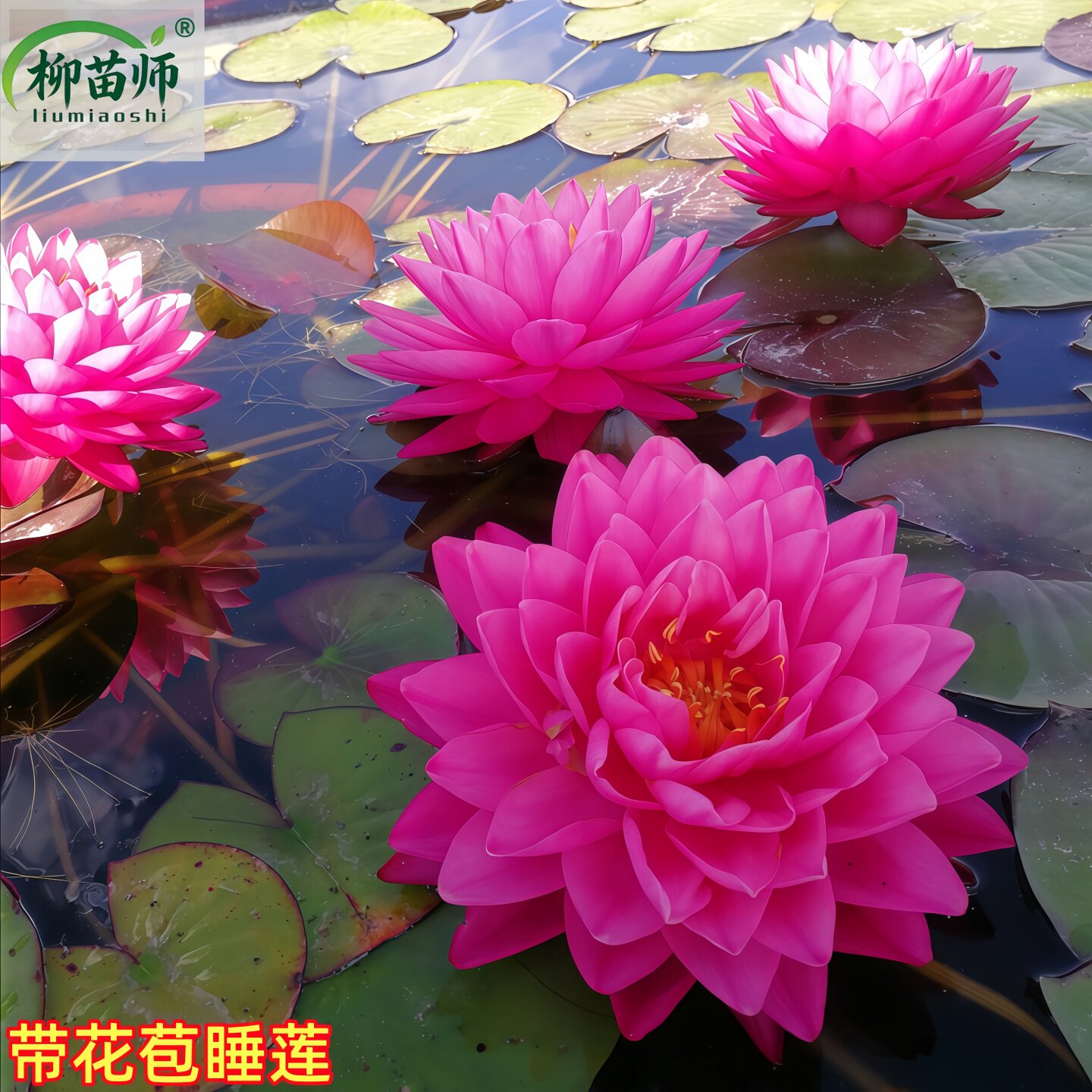 柳苗师带花苞水培睡莲根块花卉