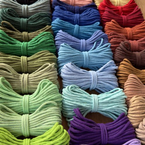3mm彩色包芯棉绳10m花朵挂绳材料