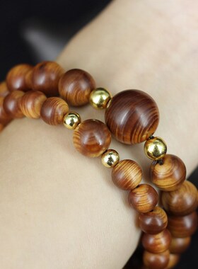 柏木黑油料手串 柏木黑油料醇香高油柏木1.0和0.8DIZY佛珠手串