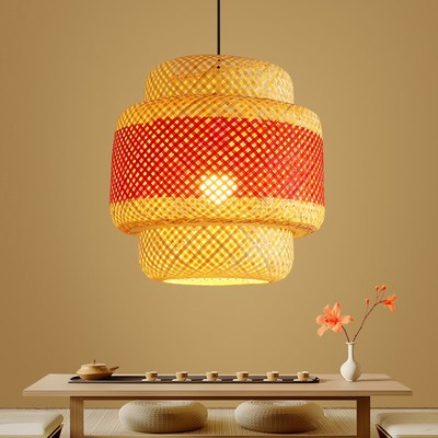 中式婚庆竹编灯笼新中式婚礼婚庆道具竹子灯笼灯罩吊灯饭店餐厅灯