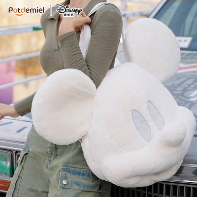 迪士尼正版potdemiel蜂蜜罐米奇大头包玩偶毛绒单双肩旅行礼物女