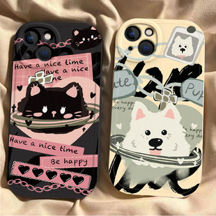 适用华为NZONE50Pro手机壳锁链猫狗SP210硅胶软全包边智选5G中国移动卡通新款网红zone50por防摔可爱外壳潮