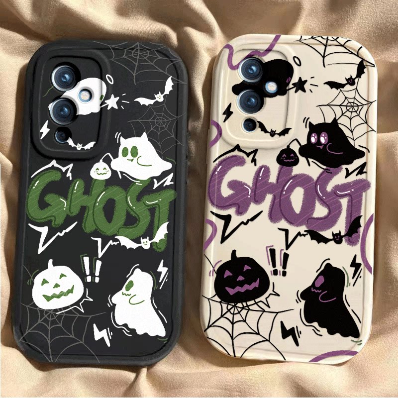 英文幽灵适用于一加9手机壳oppo一加九硅胶防摔全包卡通1+9R男女可爱保护套oneplus8t网红新款0pp0超薄软壳潮