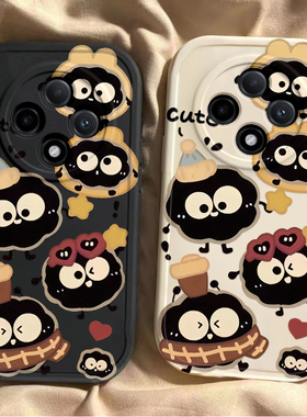 饼干煤球oppoa3pro手机壳a2/a1/a58新款a93s软opopa96硅胶套A575G可爱a11x全包a32防摔a72男a35女a91a83情侣