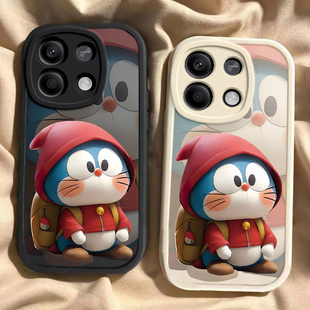 可爱叮当猫红米Note13Pro手机壳RedmiNote13Por+保护5G套Redmi小米新款135Gnoto全包nont防摔not男女n0te外壳