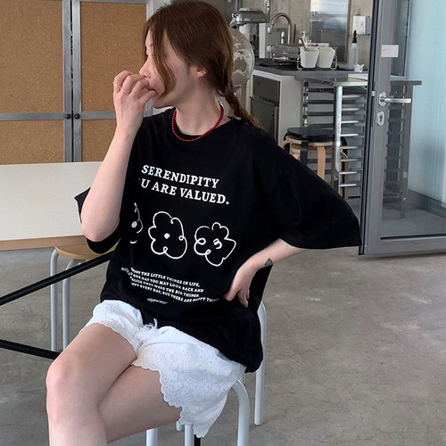 bf风韩版宽松ins纯棉短袖t恤女夏