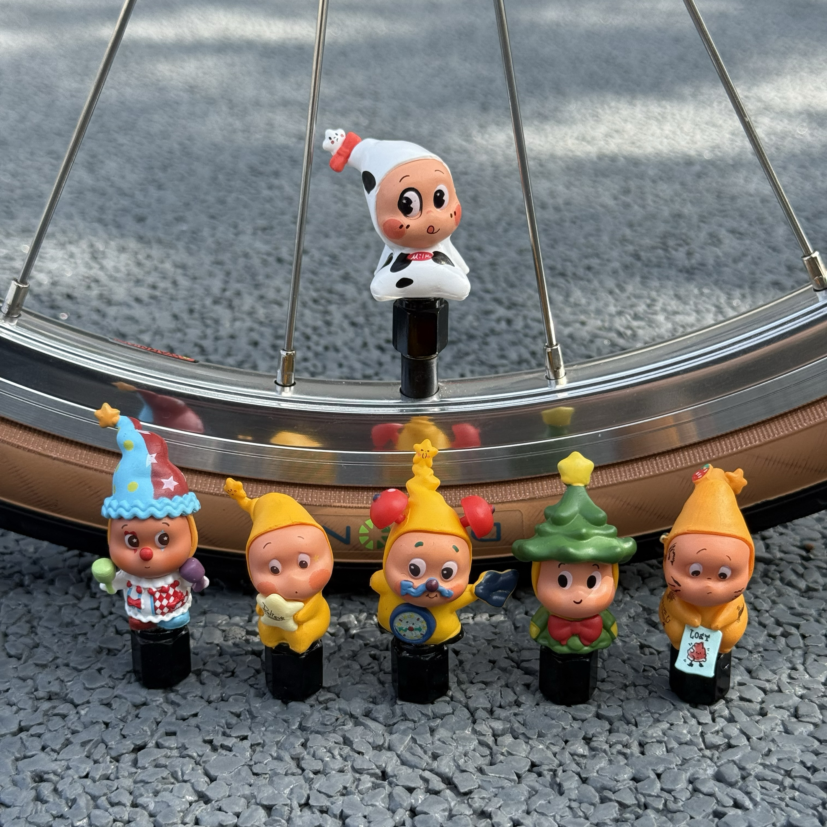 星星气嘴帽自行车装饰公路车气门芯盖山地车轮胎帽美法嘴法嘴配件