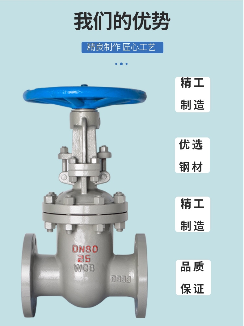 铸钢法兰闸阀Z41H-16/25C高温蒸汽高压碳钢手动明杆阀门DN50 100