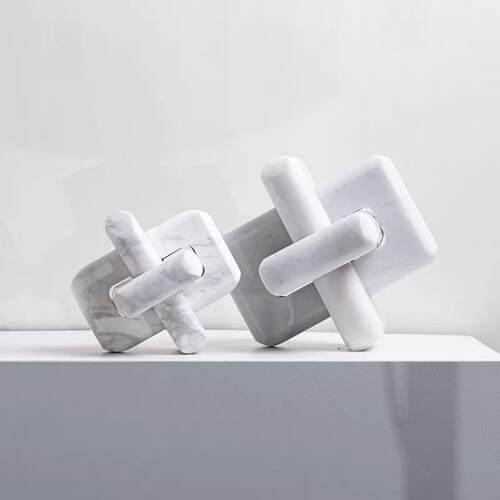 诧寂风洞石几何绳结装饰品石环品