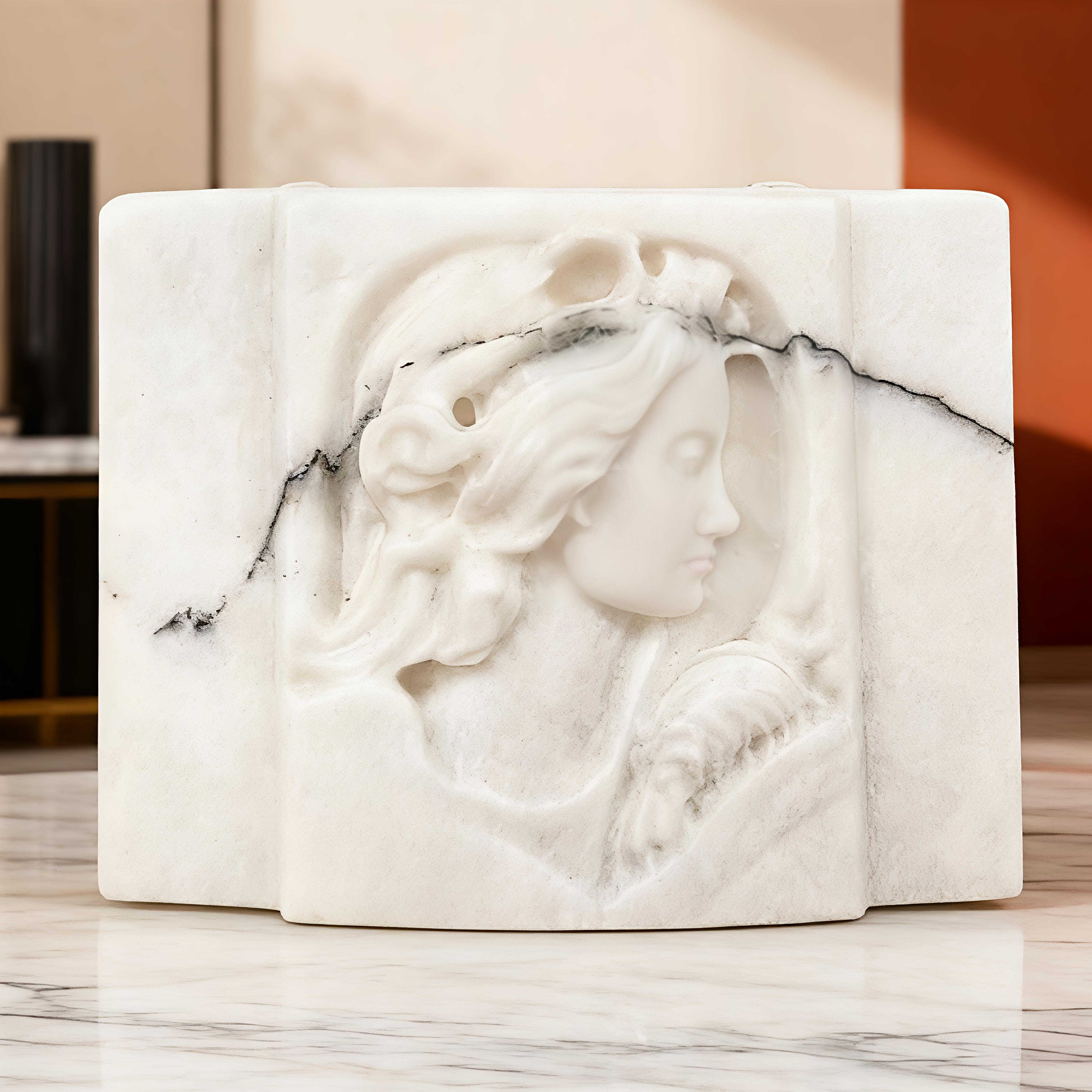 现代轻奢欧式大理石雕刻相框花器