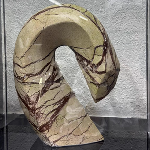 现代极简轻奢大理石创意几何雕刻客厅样板间卧室衣帽间梳妆台摆件