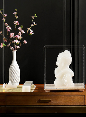 石材玉石佛像大象墨台笔搁工艺品