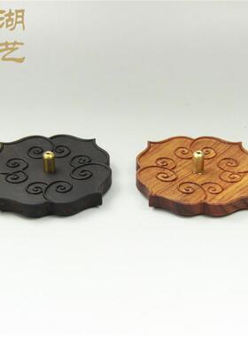 精选黑檀木酸枝木如意香插底座香道用具 礼品厂家