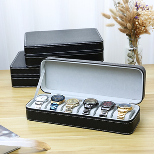 手表盒珠宝首饰盒专业收纳盒 檀韵致远PU皮革6102位拉链手表包新品