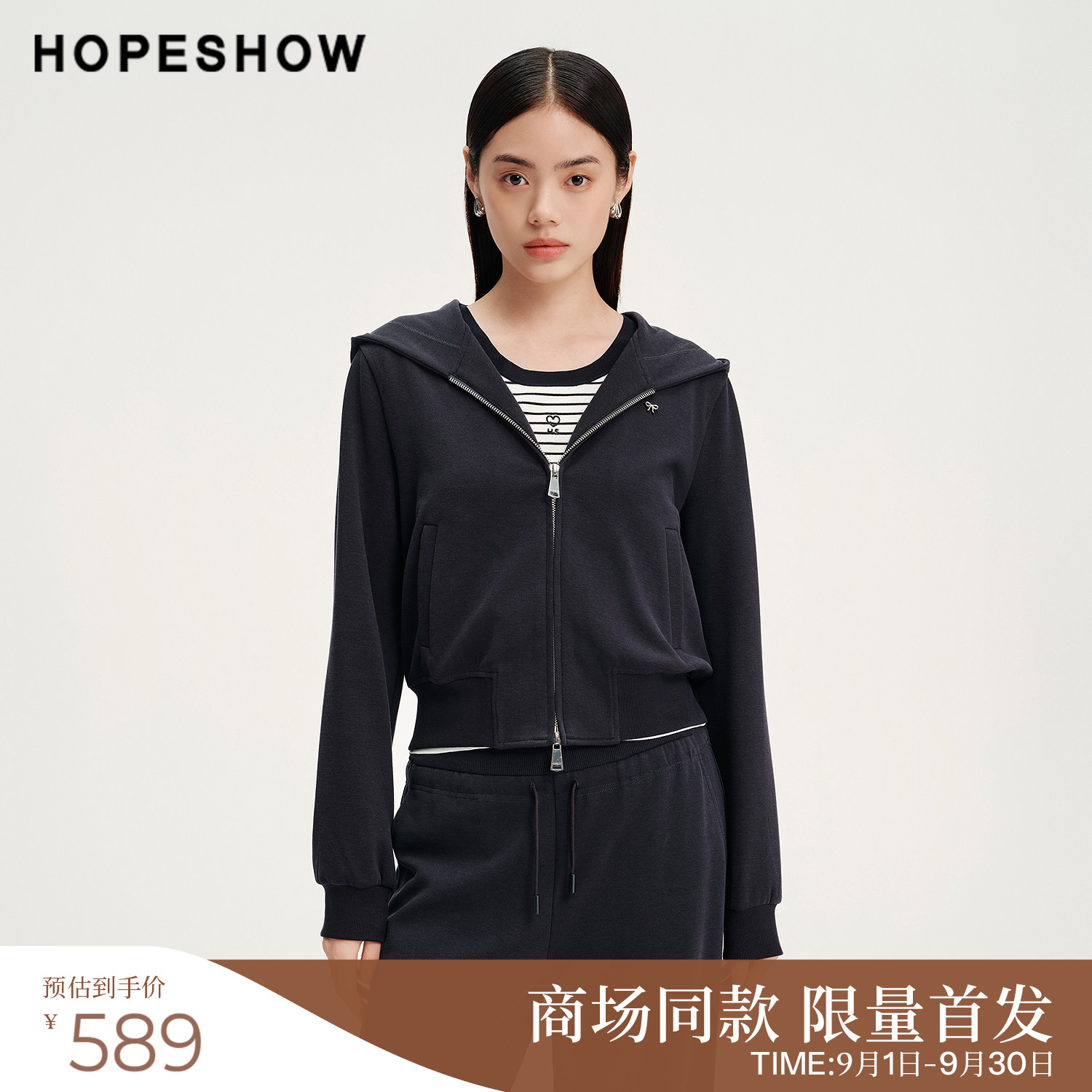 红袖商场同款女装运动风短外套图片