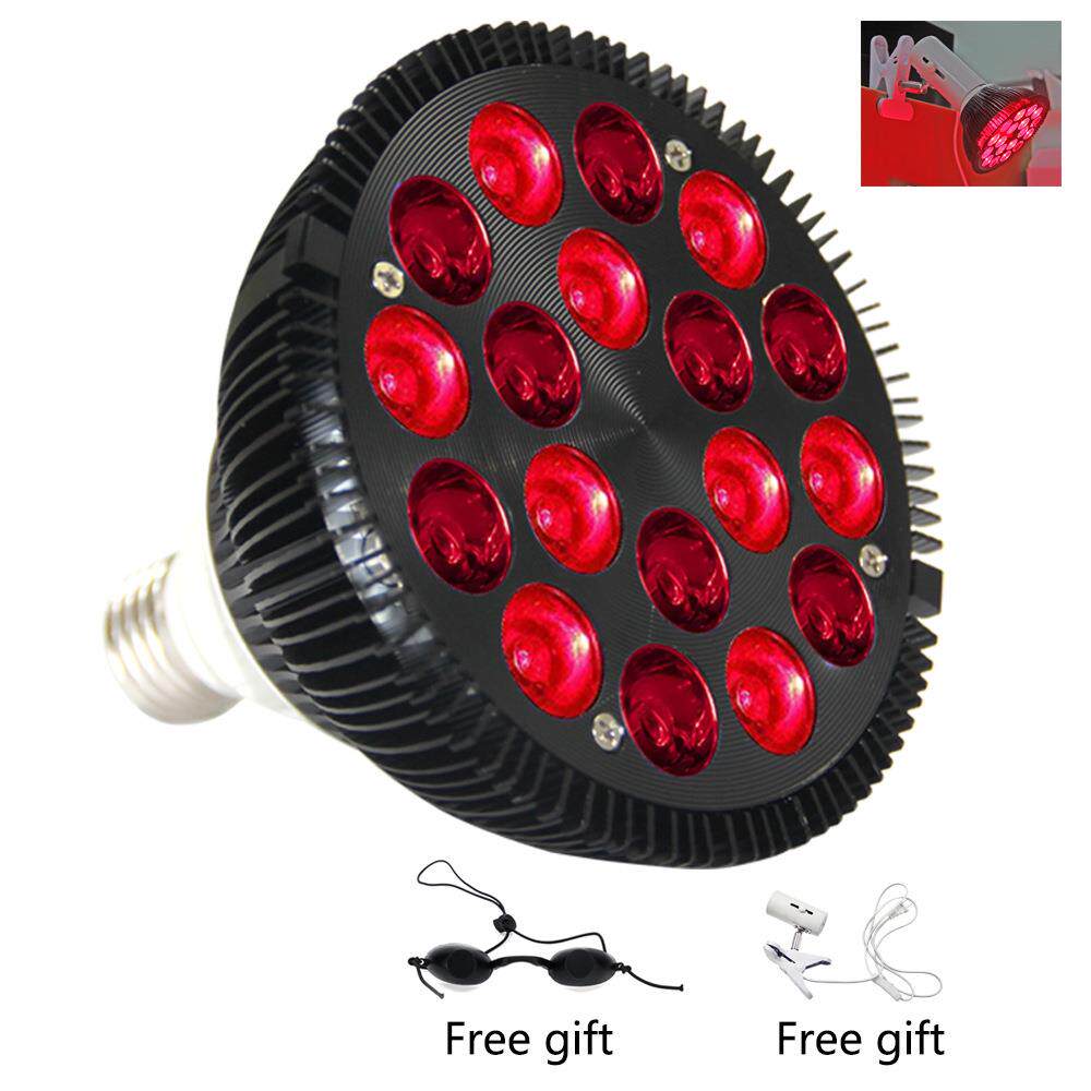 红光红外LED烤灯660nm850nm光疗灯e27夹子理疗灯FDA