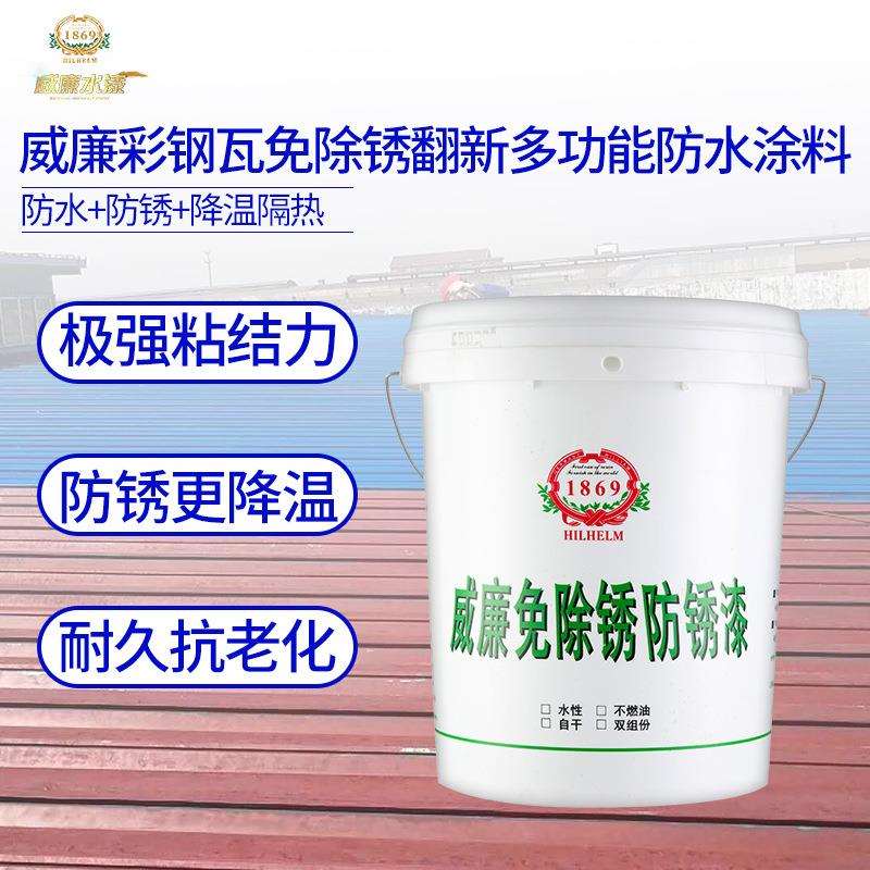 隔热降温水性漆防锈漆彩钢瓦免除锈翻新多功能防锈喷漆福建厂家