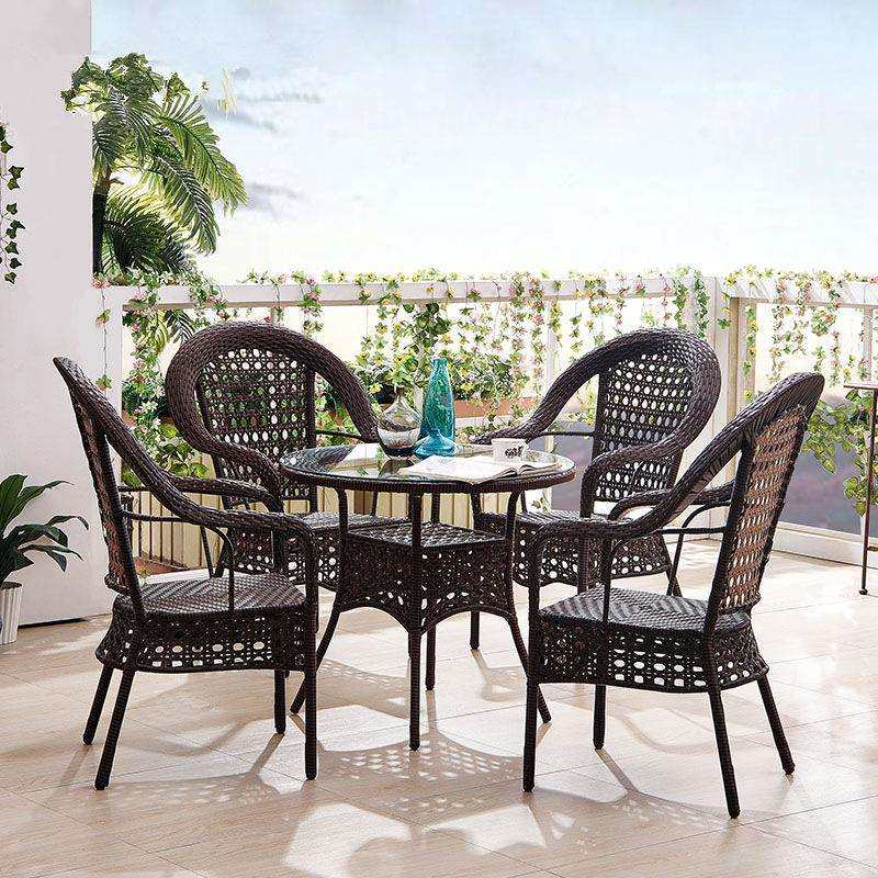 藤椅户外桌椅花园露台藤编家具组合五件套阳台庭院别墅室外圆桌椅,电子元器件市场,其它元器件,淘宝优惠券,粉丝福利购,淘宝优惠卷