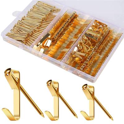 供跨境184金属相框挂钩钉组合套装木墙挂钩衣包无痕挂钩 现货