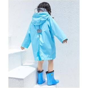 儿童雨衣小雨披童女童小学生幼儿男园童带书包位雨具印logo
