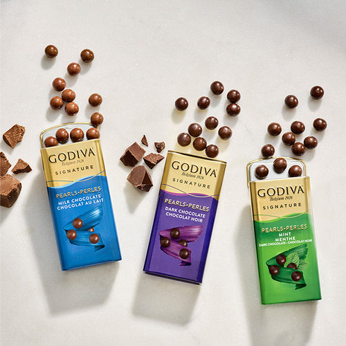 GODIVA歌帝梵醇享系列牛奶薄荷黑巧克力豆 儿童零食纯可可