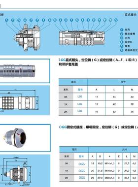兼雷莫lemo推拉自锁连接器K系列金属防水航空插头插座EGG0K1K2K3K