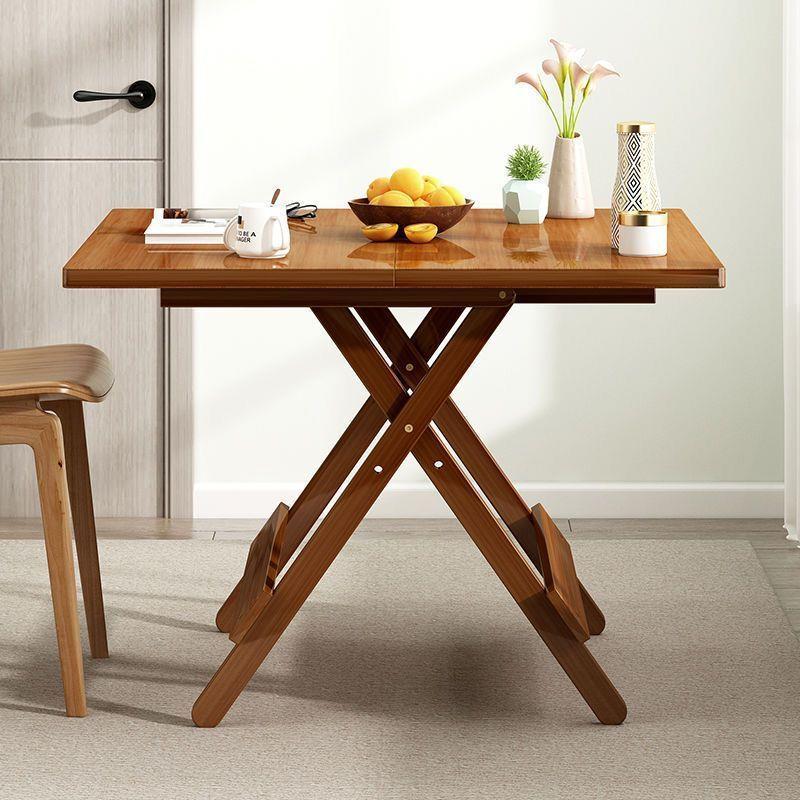 实木折叠桌便携式餐桌家用简易小桌子吃饭户外摆烧烤摊学习桌方形
