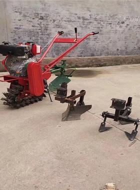 履带微耕机山地手持耕地机小型开荒稻谷水稻田农用新式柴油新款